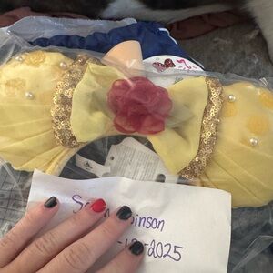 Loungefly Yellow Sequin Hair Bow